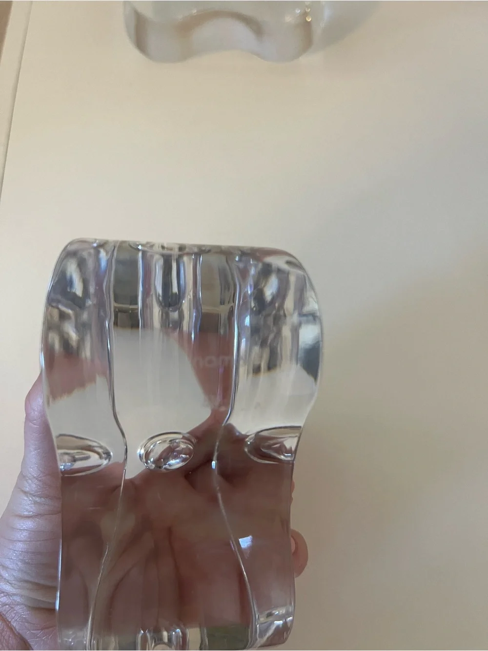 Nambe crystal candle holders - Pair